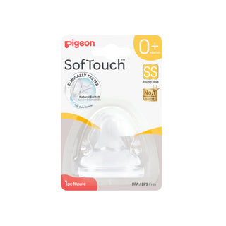 Buy ss-1pc-only-0-months [NEW] Pigeon SofTouch™ Wide Neck Nipple