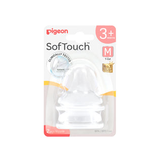 Buy m-3-months [NEW] Pigeon SofTouch™ Wide Neck Nipple