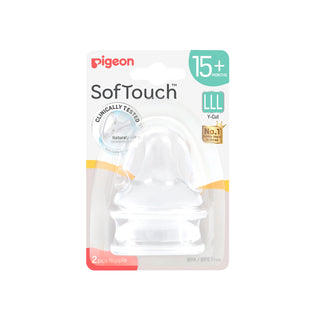 Buy lll-15-months [NEW] Pigeon SofTouch™ Wide Neck Nipple