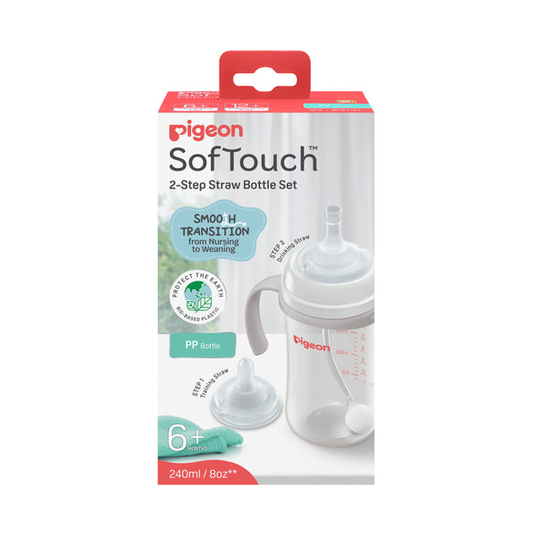 SofTouch™ BPP Step Up Straw Bottle Set 240ml