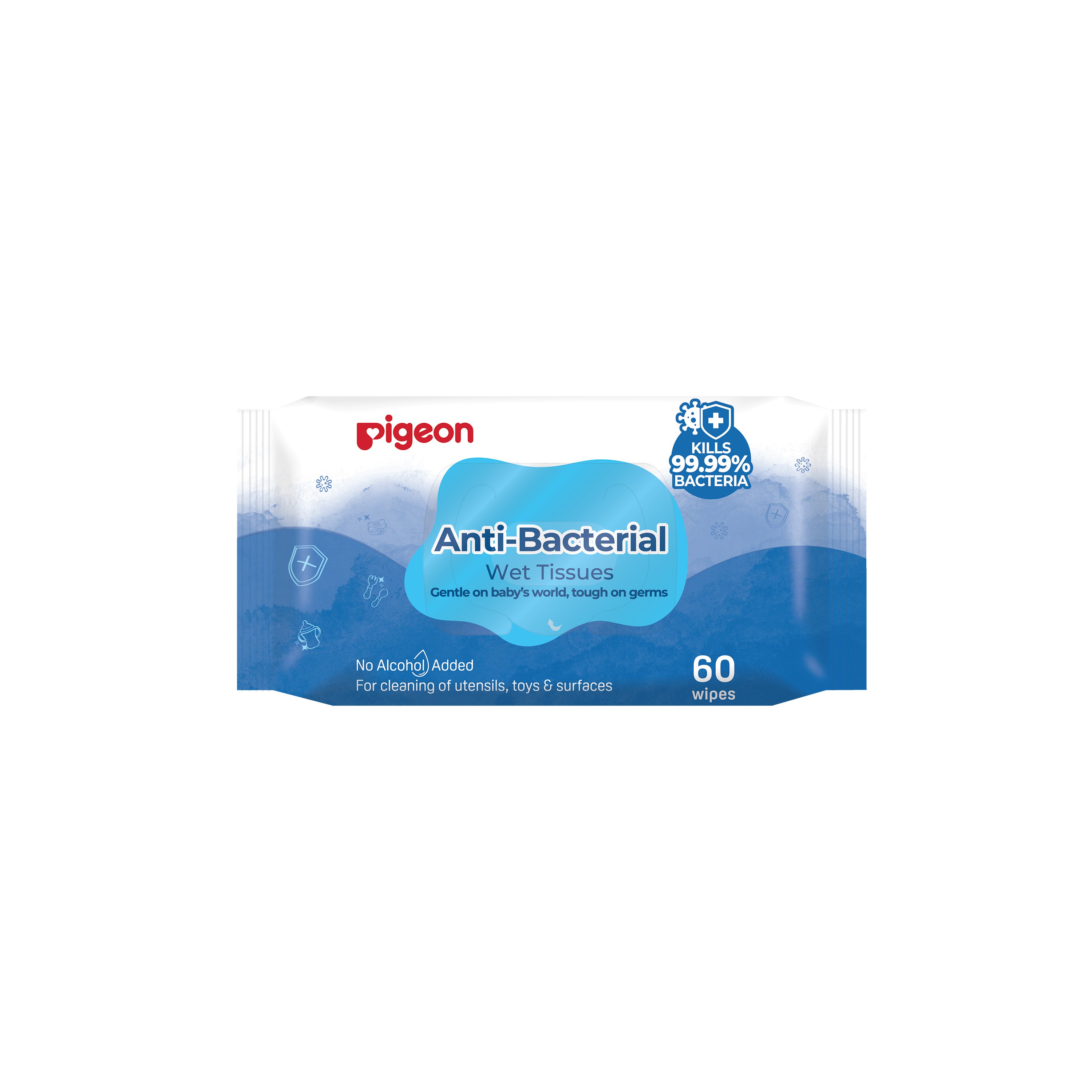 Pigeon Anti-bacterial Wet Wipes 60pcs Per Pack (Promo)
