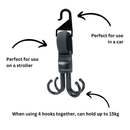 Bonbijou Double Octopus Stroller Hooks-2