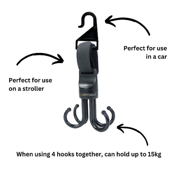 Bonbijou Double Octopus Stroller Hooks