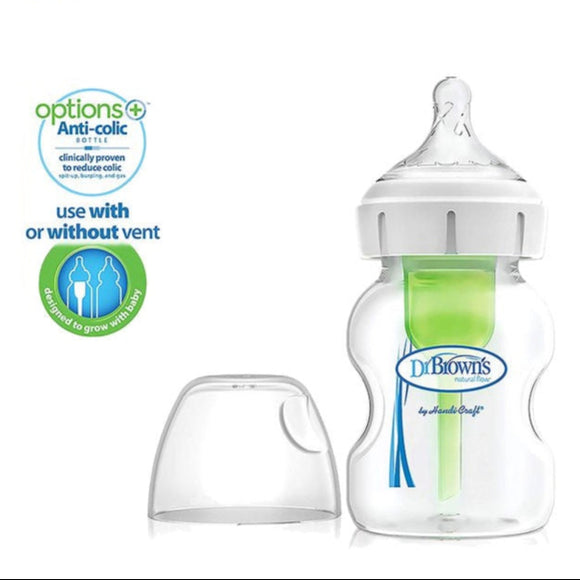 Dr Brown's Glass Wide-Neck Options+ Baby Bottles (150ML/270ML)