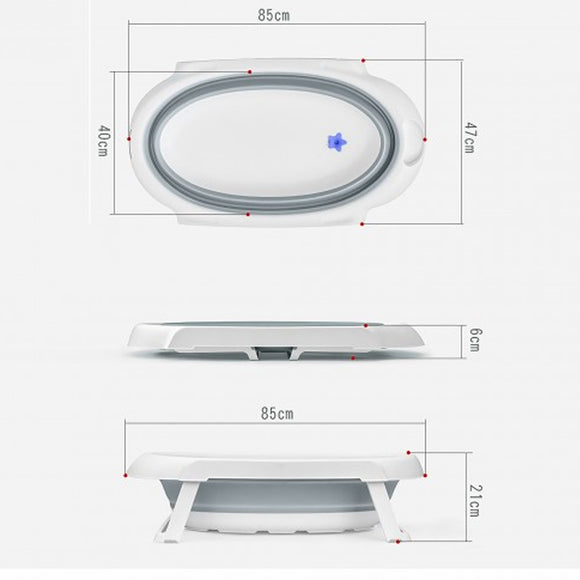 Lucky Baby Collato Bath Tub W/Stand + Bath Support