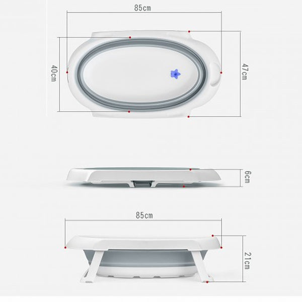 Lucky Baby Collato Bath Tub W/Stand + Bath Support