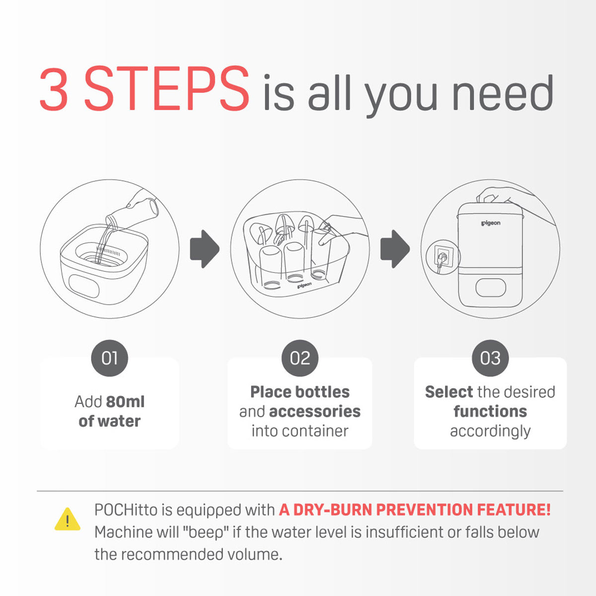 Pigeon POCHItto Steam & Dry Sterilizer