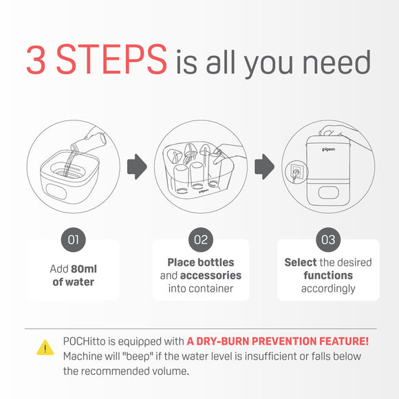 Pigeon POCHItto Steam & Dry Sterilizer