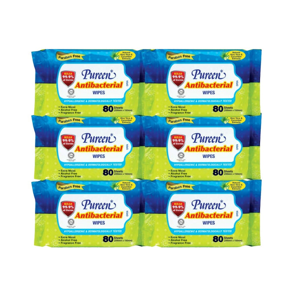 Pureen Antibacterial Wipes 3x80's