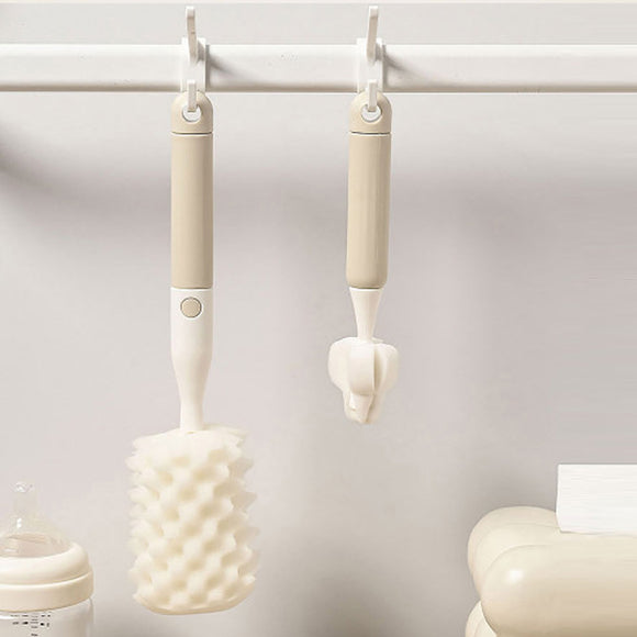Lucky Baby Swoosh Spongy Bottle Brush With Removable Teat Cleaner