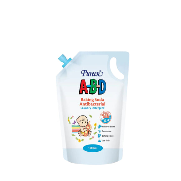 Pureen A-B-D Baking Soda Antibacterial Laundry Detergent Refill Pack 1500ml