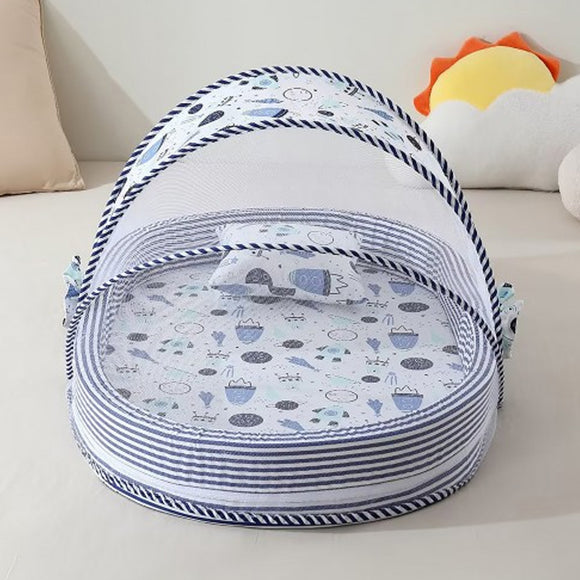 Lucky Baby Pop Up Portable Bed With Pillow W/Mosquito Net