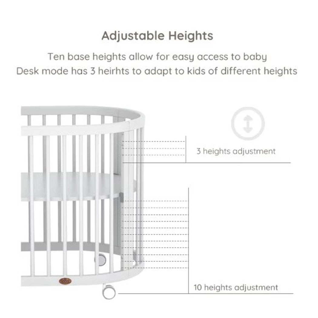 (Pre-order) Australia Boori Oasis Oval Convertible Cot + FREE Pocket Spring Mattress - ETA End Oct