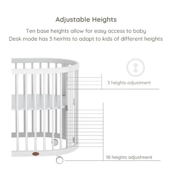 Australia Boori Oasis Oval Convertible Cot + FREE Pocket Spring Mattress