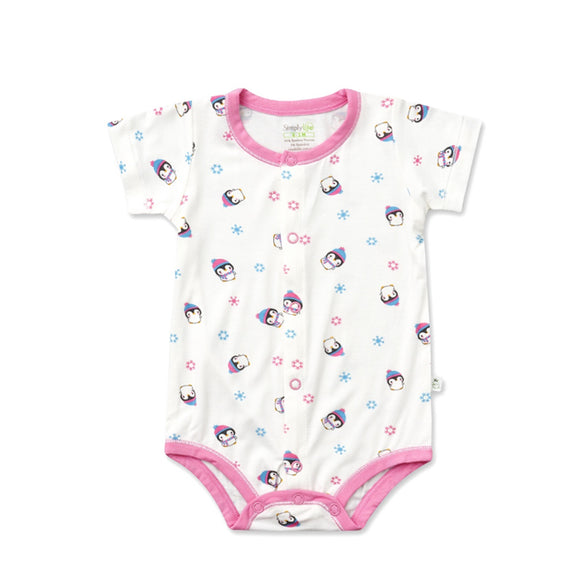 Simply Life Short-sleeved Creeper with Front Buttons