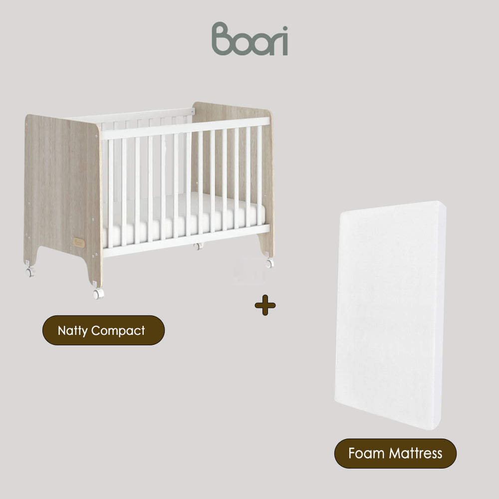 (Pre-order) [Free Installation] Boori Natty Compact Baby Cot - ETA End Oct