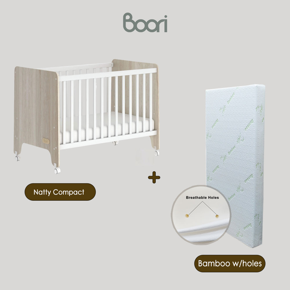 (Pre-order) [Free Installation] Boori Natty Compact Baby Cot - ETA End Oct