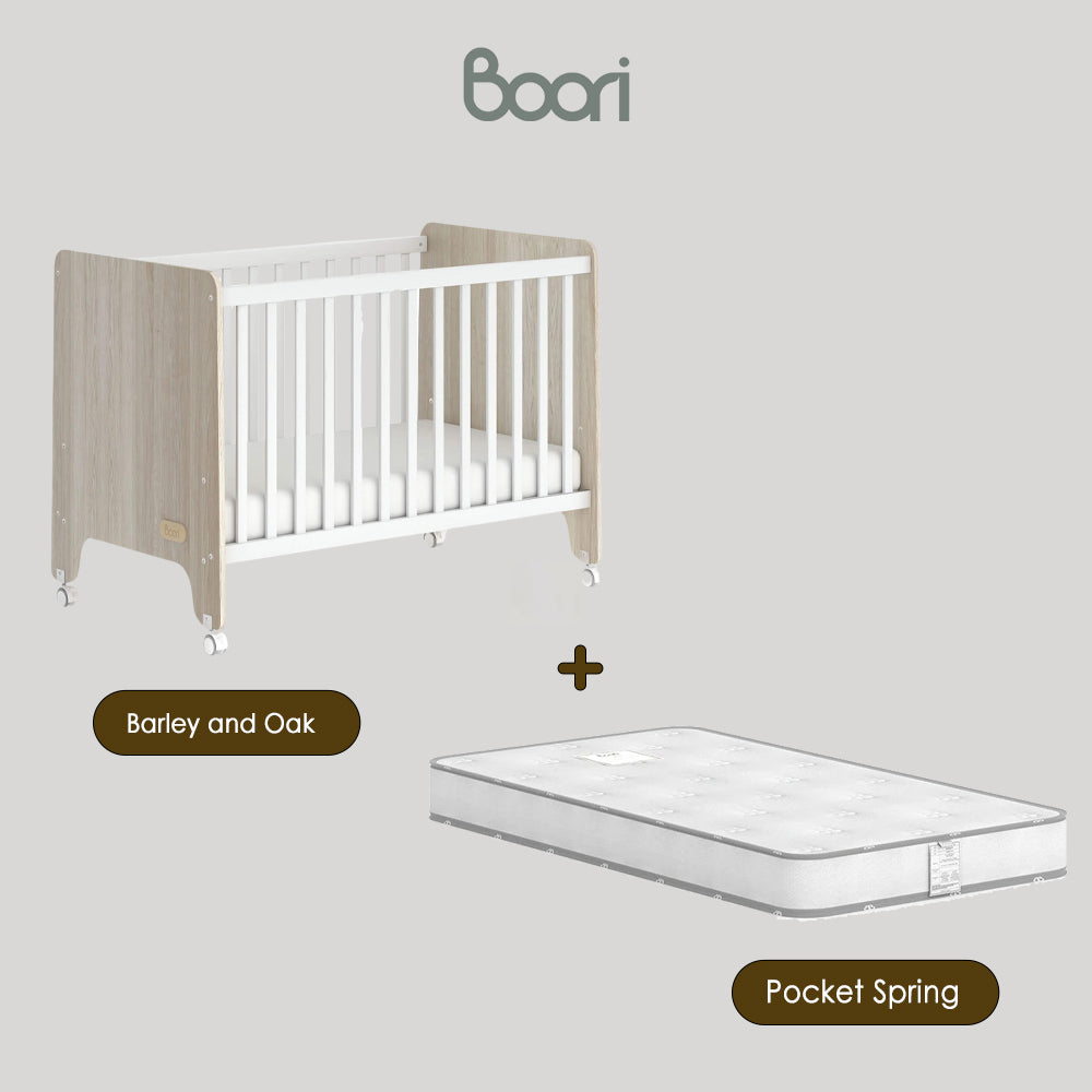 (Pre-order) [Free Installation] Boori Natty Compact Baby Cot - ETA End Oct