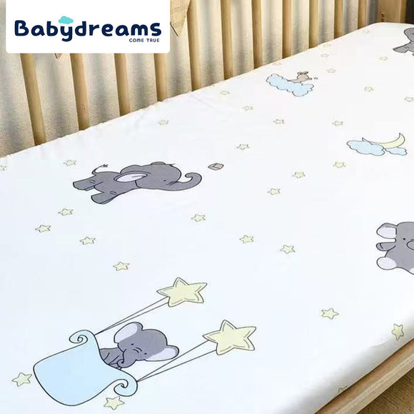 Babydreams 100% Cotton Baby Playpen Mattress Cover/ Fitted Sheet (For 26x38x3/66x97x7.6cm)