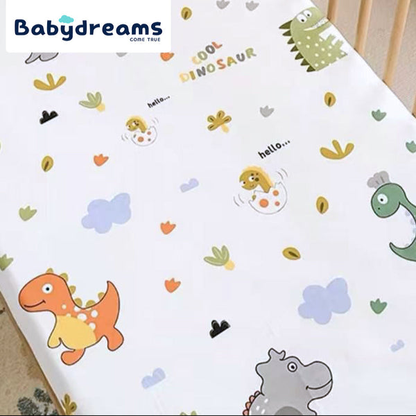 Babydreams 100% Cotton Baby Playpen Mattress Cover/ Fitted Sheet (For 26x38x3/66x97x7.6cm)