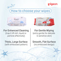 Pigeon Embossed Baby Wipes 100% Pure Water 70s 6in1 (Extra Soft & Thick) - Promo
