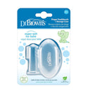 Dr Brown's Silicone Finger Toothbrush With Case (Single Pack / Twin Pack)