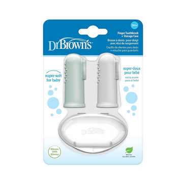 Dr Brown's Silicone Finger Toothbrush With Case (Single Pack / Twin Pack) - 0