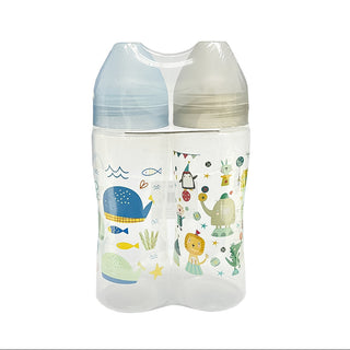 Buy blue-grey Tollyjoy Wide Nack PP Milk Bottles 270ml