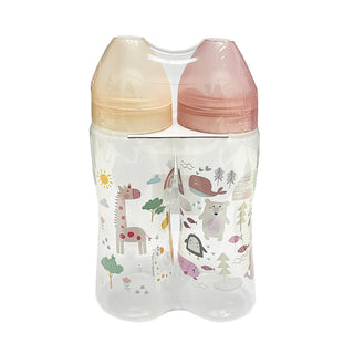 Buy pink-orange Tollyjoy Wide Nack PP Milk Bottles 270ml