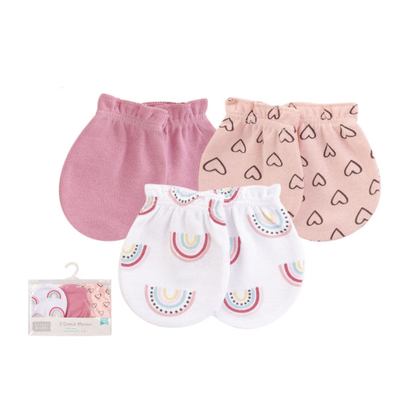Hudson Baby 3pcs Scratch Mittens (0-6m)