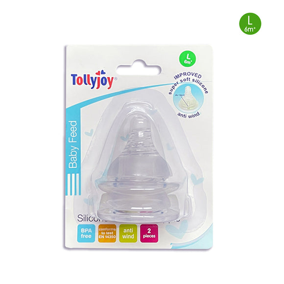 Tollyjoy Silicone Wide Neck Nipple-Anti Wind/ Air Vent (2pcs)