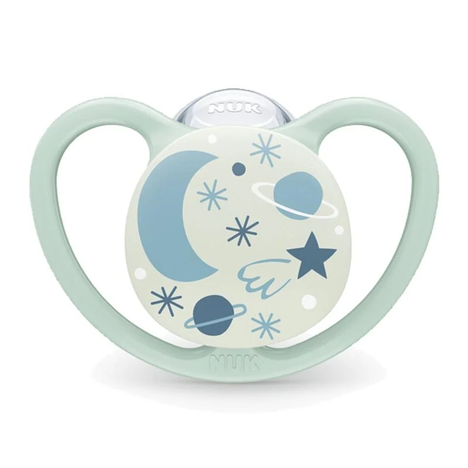 NUK Space Night Pacifier Glow in the Dark - 3 design (Suitable for 0-6M / 6-18M / 18-36M)