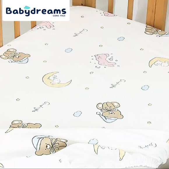 Babydreams 100% Cotton Baby Playpen Mattress Cover/ Fitted Sheet (For 26x38x3/66x97x7.6cm)