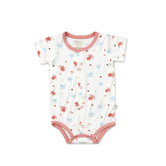 Simply Life Short-sleeved Creeper with Front Buttons