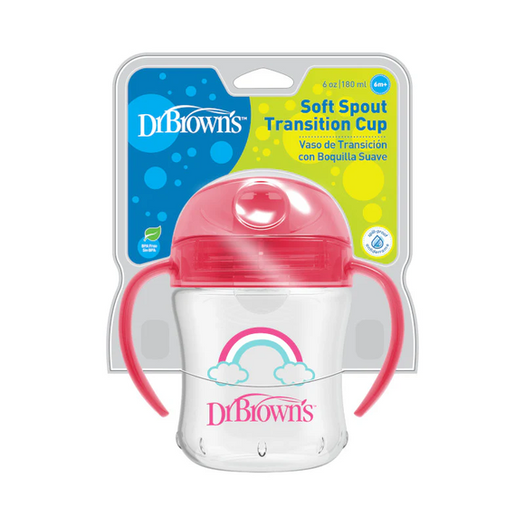 Dr Brown's Soft Spout Transition Cup With Handles - 6 Months (6oz/180ml)