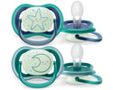 Philips Avent Ultra Air Nightlight Baby Soother Twin Pack (0-6m) (6-18m)