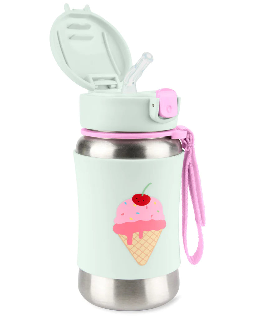 Skip Hop Zoo / Spark Style Stainless Steel Straw Bottle (12oz/350ml)