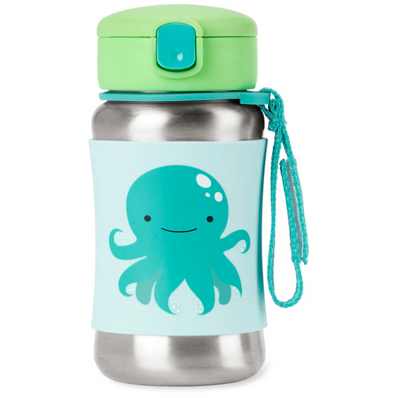 Skip Hop Zoo / Spark Style Stainless Steel Straw Bottle (12oz/350ml)