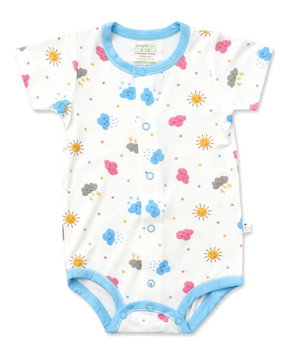 Simply Life Short-sleeved Creeper with Front Buttons