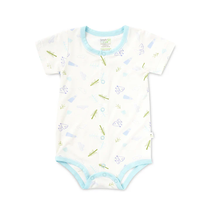 Simply Life Short-sleeved Creeper with Front Buttons