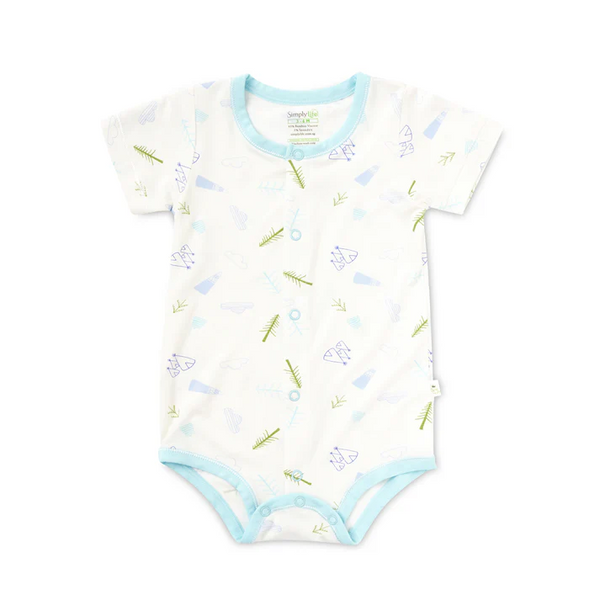 Simply Life Short-sleeved Creeper with Front Buttons