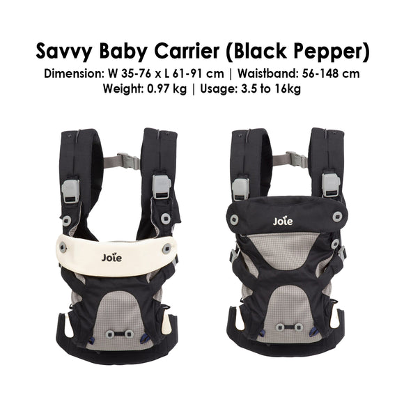 Joie Savvy  Baby Carrier- Black Pepper