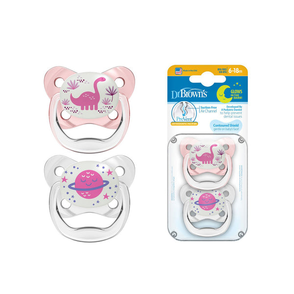 Dr Brown's Prevent Glow-In-The-Dark Butterfly Shield Soother
