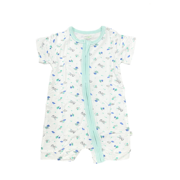 Simply Life Baby Bamboo Short sleeved Shortall (Zipper)