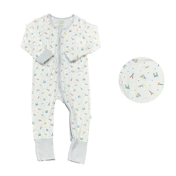 Simply Life Baby Long-sleeved Zipper Sleepsuit (Foldable Mittens & Footies)