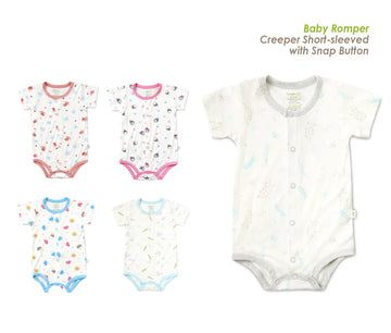 Simply Life Short-sleeved Creeper with Front Buttons