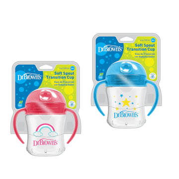 Dr Brown's Soft Spout Transition Cup With Handles - 6 Months (6oz/180ml)