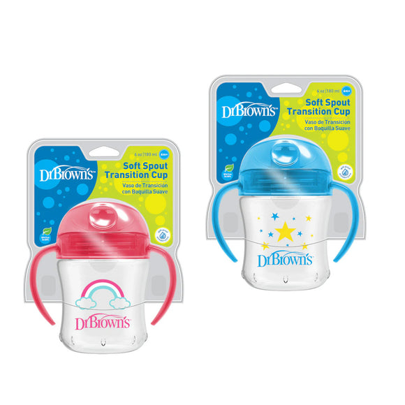 Dr Brown's Soft Spout Transition Cup With Handles - 6 Months (6oz/180ml)