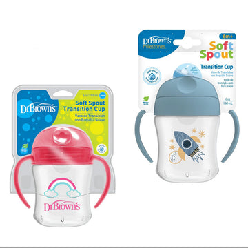Dr Brown's Soft Spout Transition Cup With Handles - 6 Months (6oz/180ml)