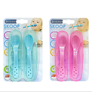 Lucky Baby Skoop On The Go Cutlery Set